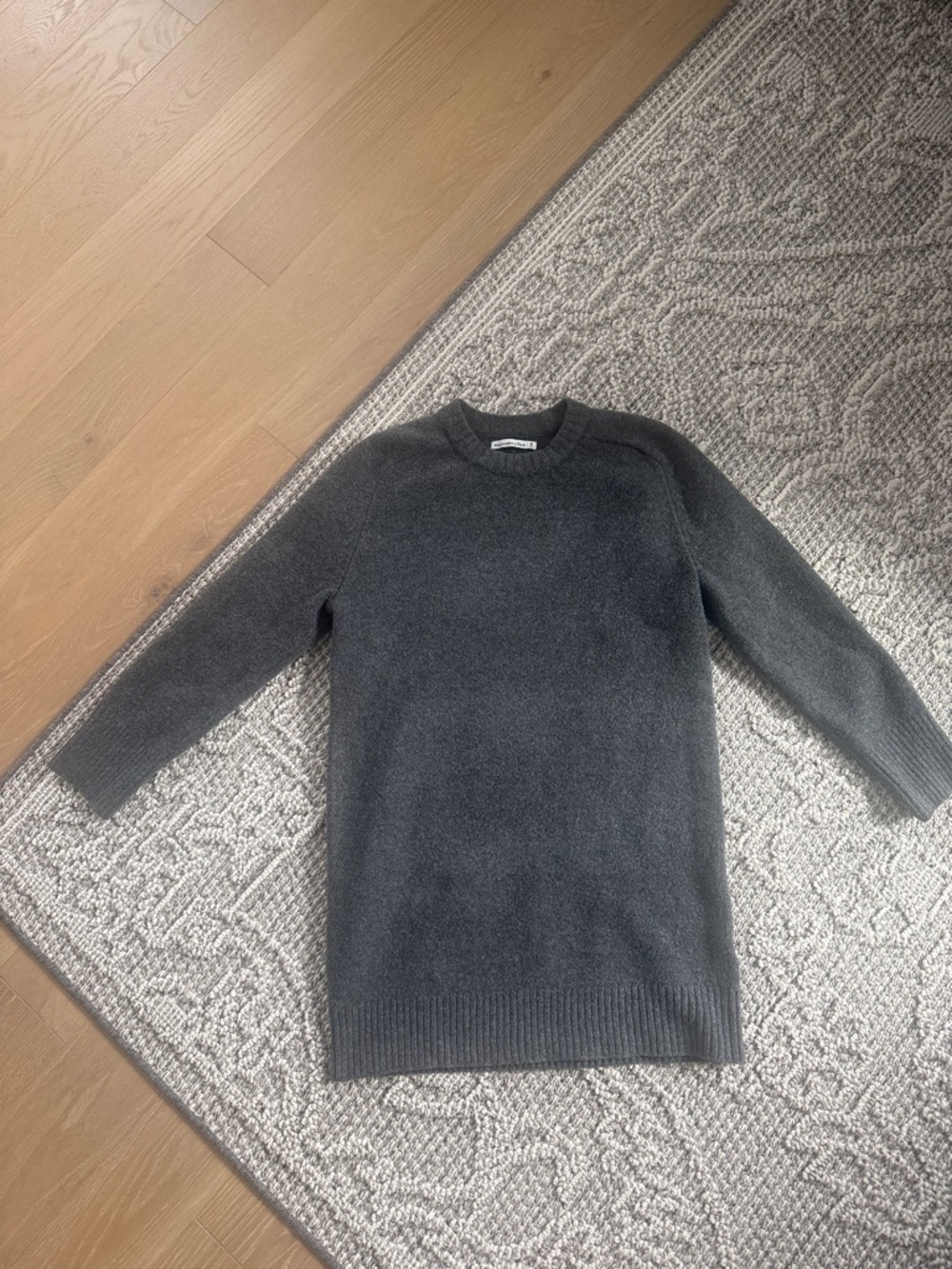 Abercrombie & Fitch Women's Charcoal Crewneck Long Sweater/Dress